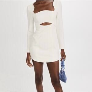 Misha Hazel Cut Out Dress in Ivory US2